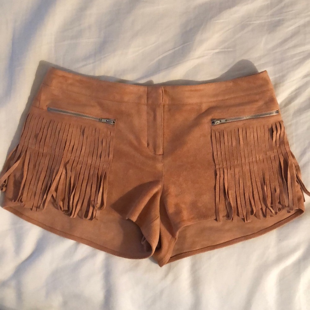 BCBG - Suade Fringe Shorts